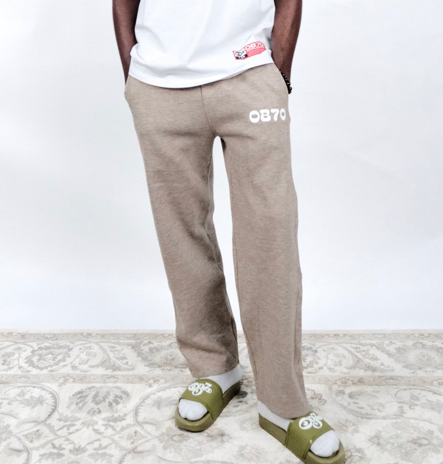 Comfortable beige loungewear sweatpants