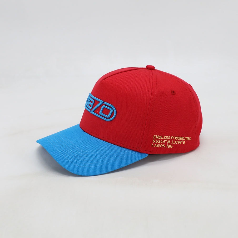 Left side view of OB70 Crème baseball cap