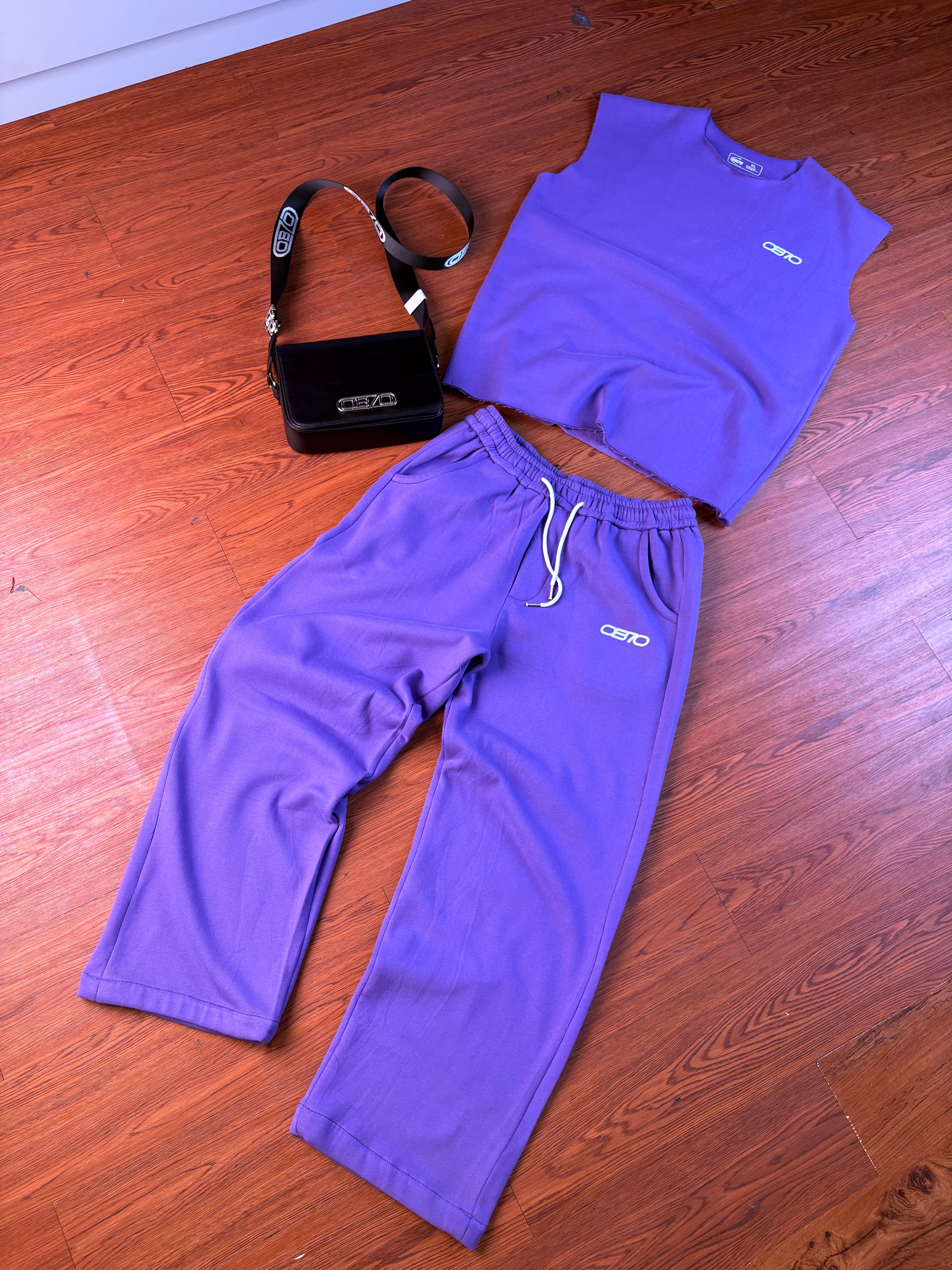 Sleeveless Sweat 2PC (Purple)
