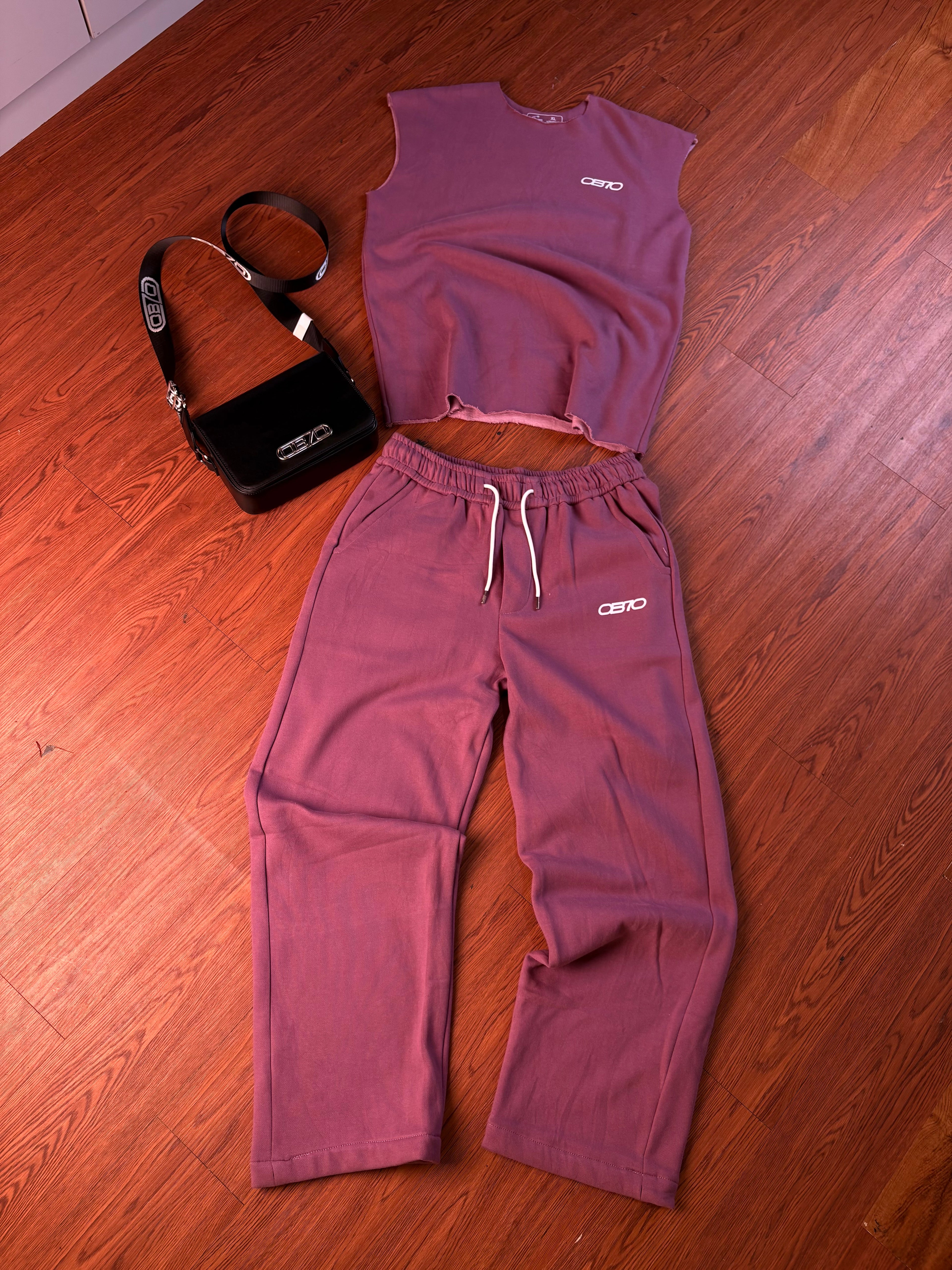 Sleeveless Sweat 2PC (Peach)