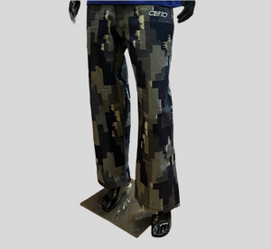 Distressed Pixel Denim Pant