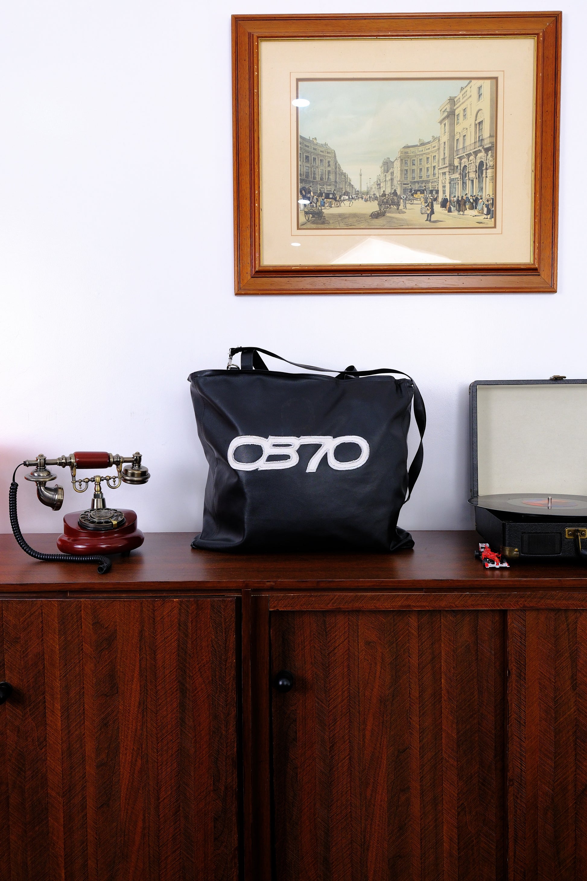 Faux Leather Duffel Bag