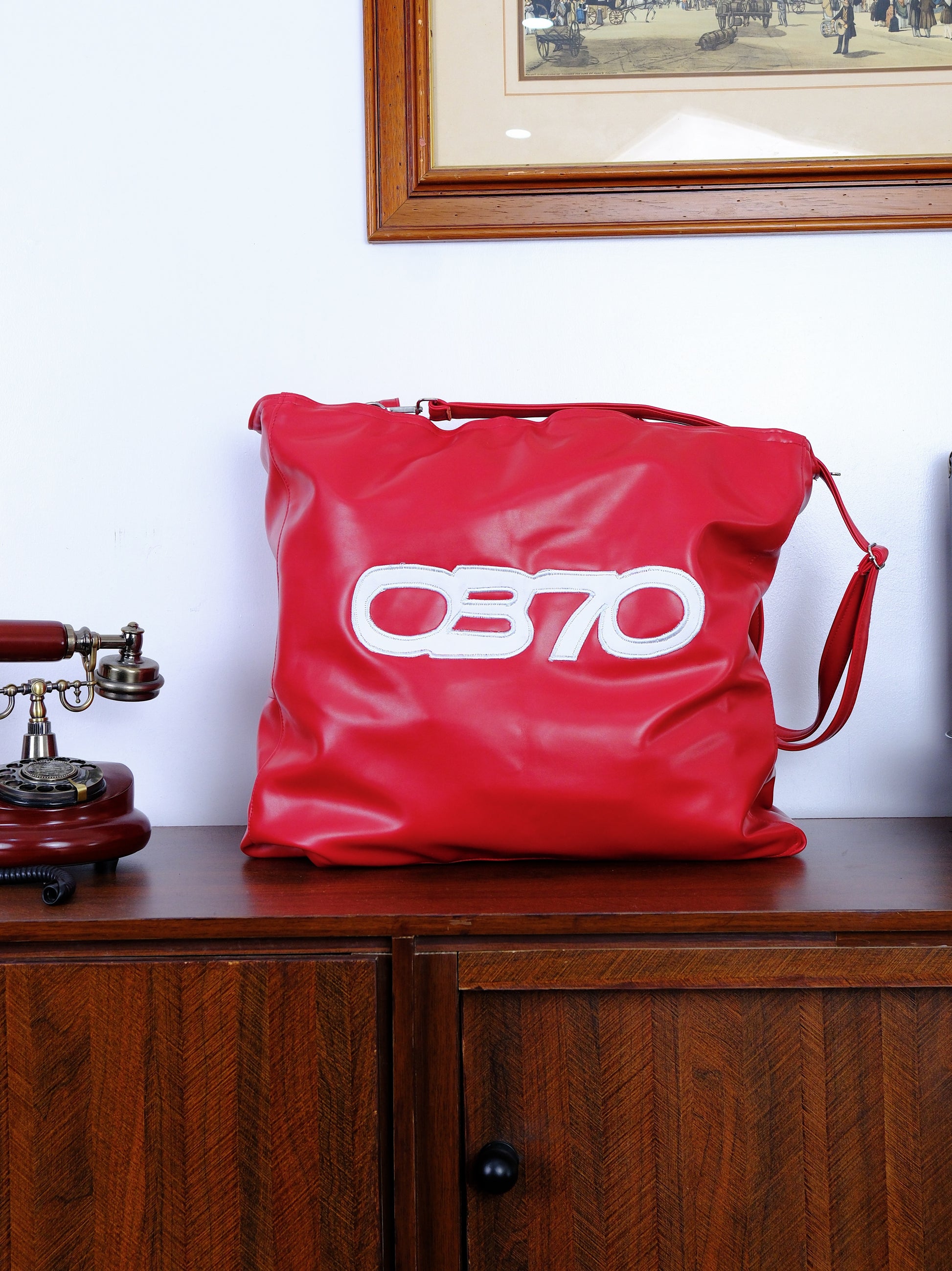 Faux Leather Duffel Bag