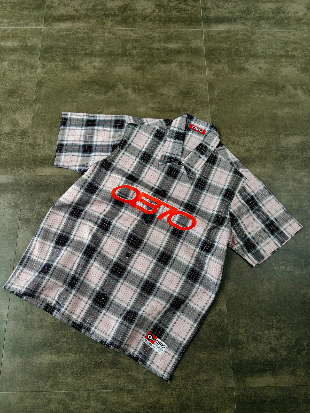 OB70 Plaid Boxy Shirt (Black)
