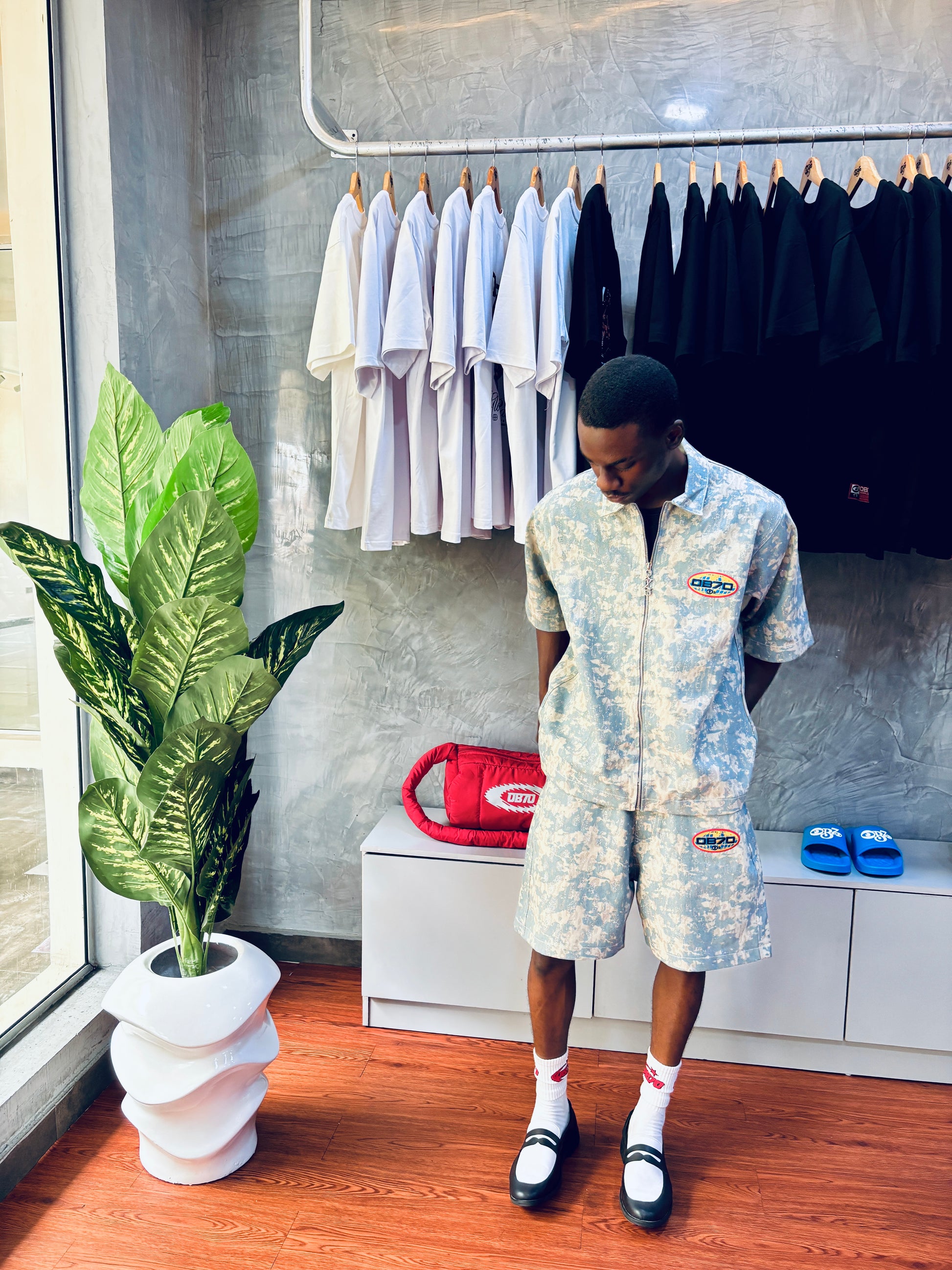Crystal Embossed Denim Set