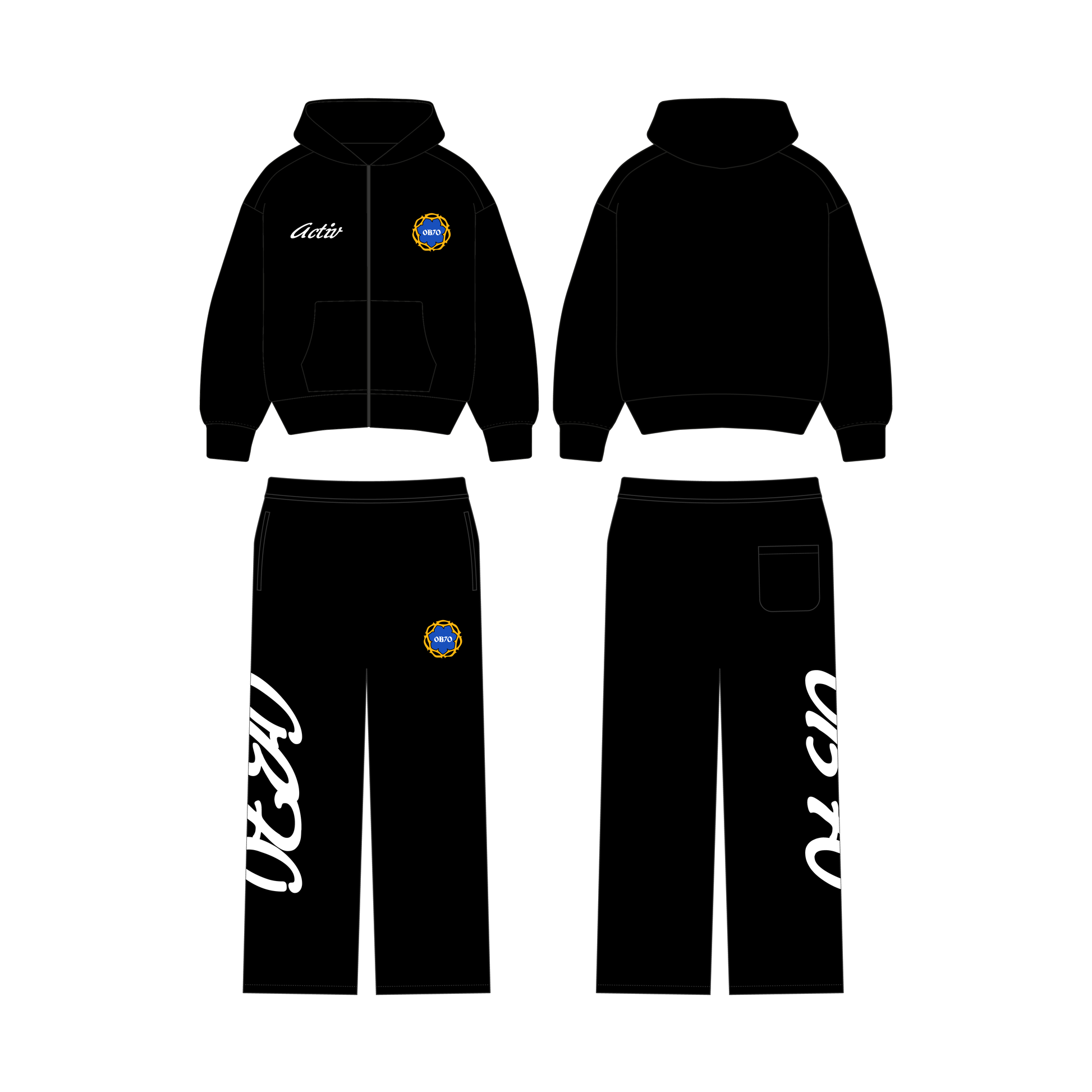Active Black Tracksuit