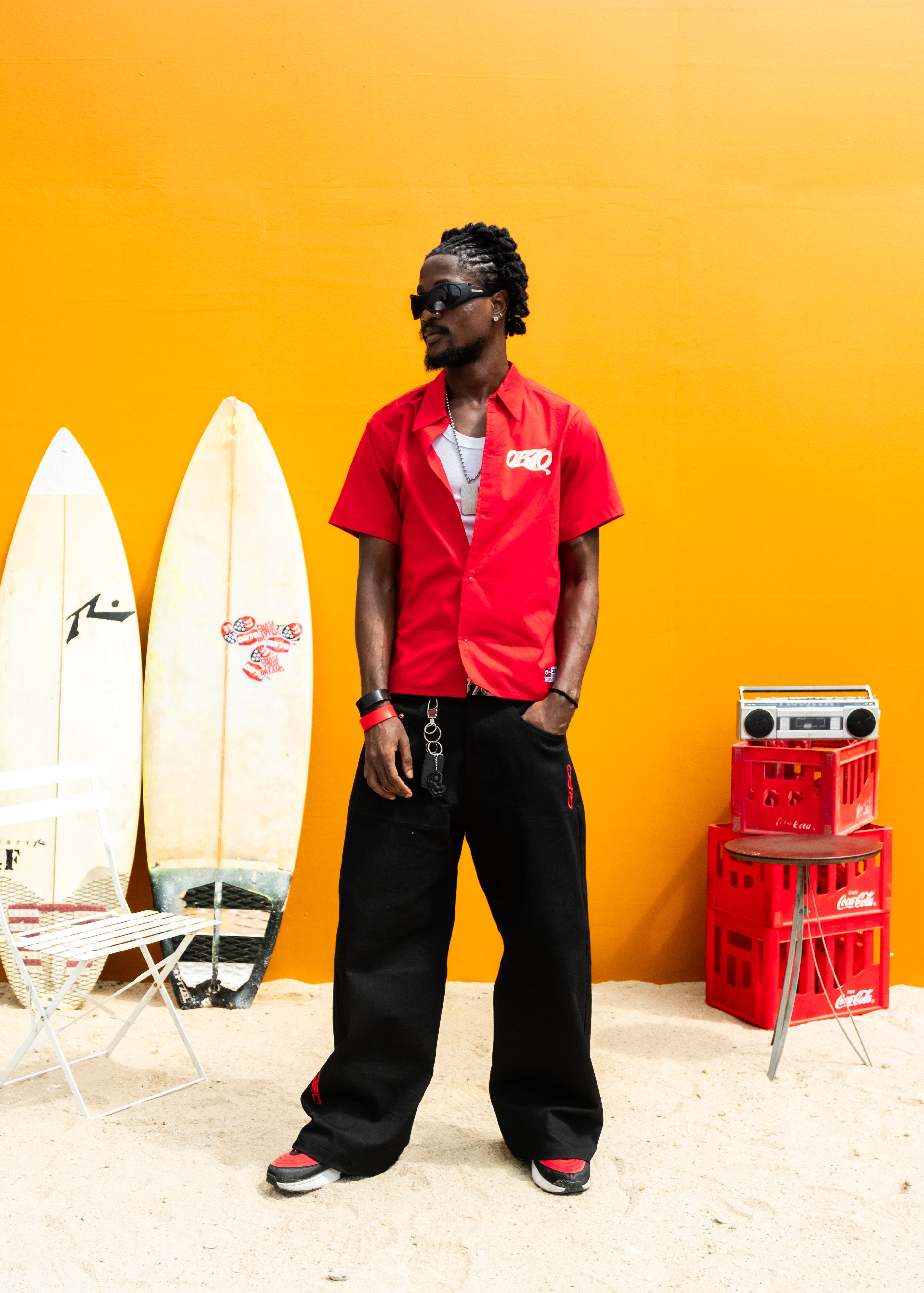 OB70 Red Boxy Shirt