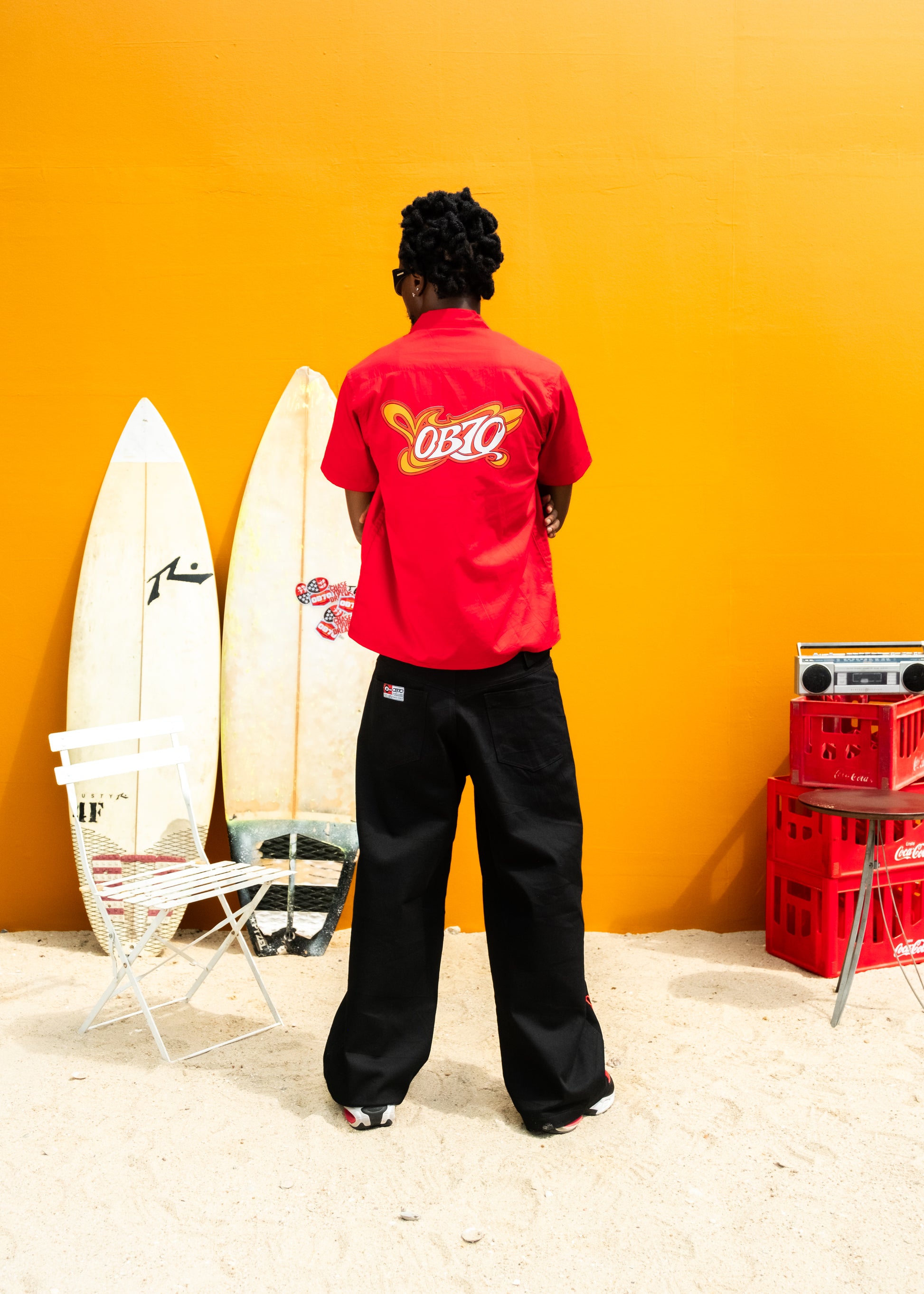OB70 Red Boxy Shirt