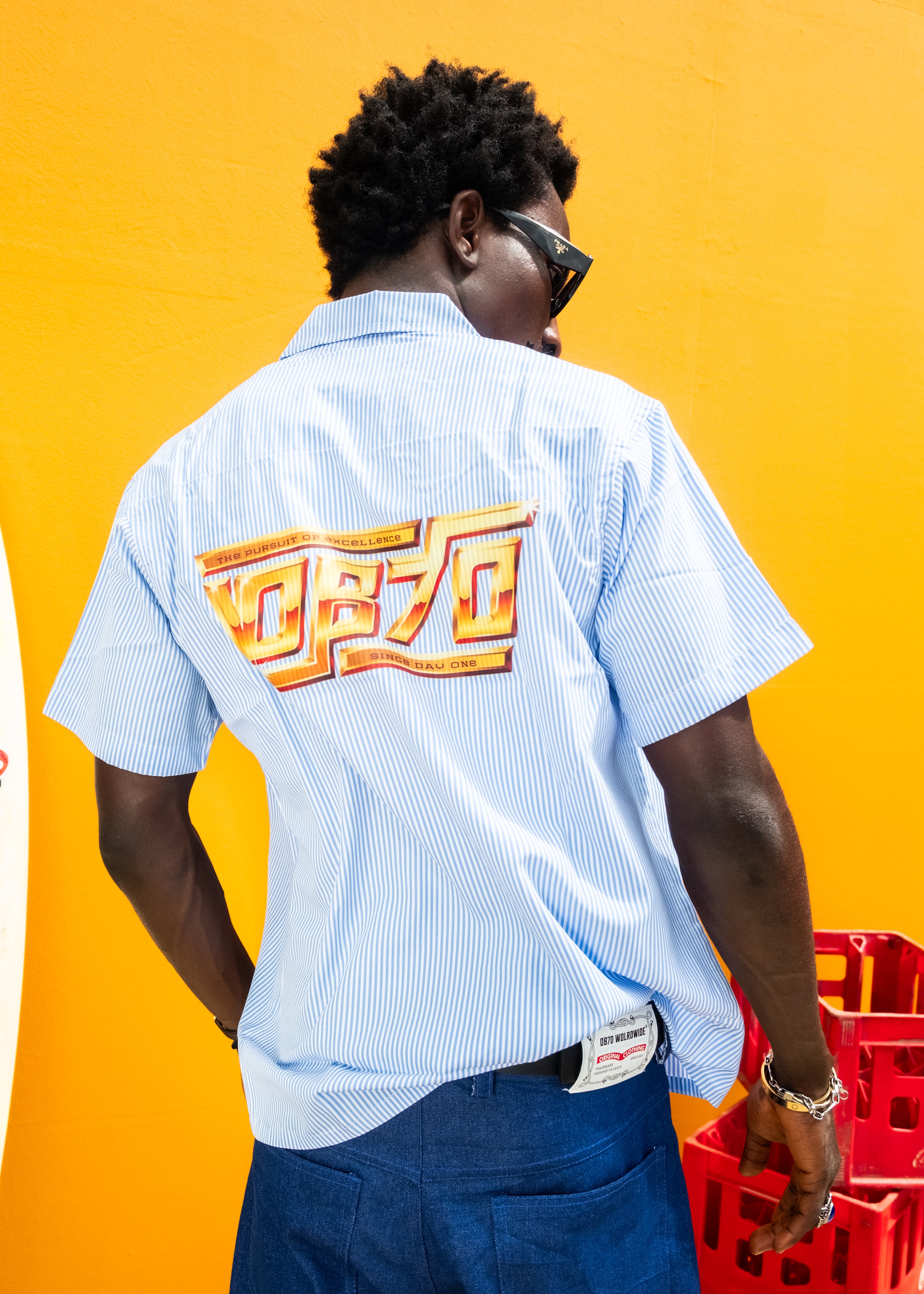 OB70 INC Boxy Shirt [Blue Stripe]