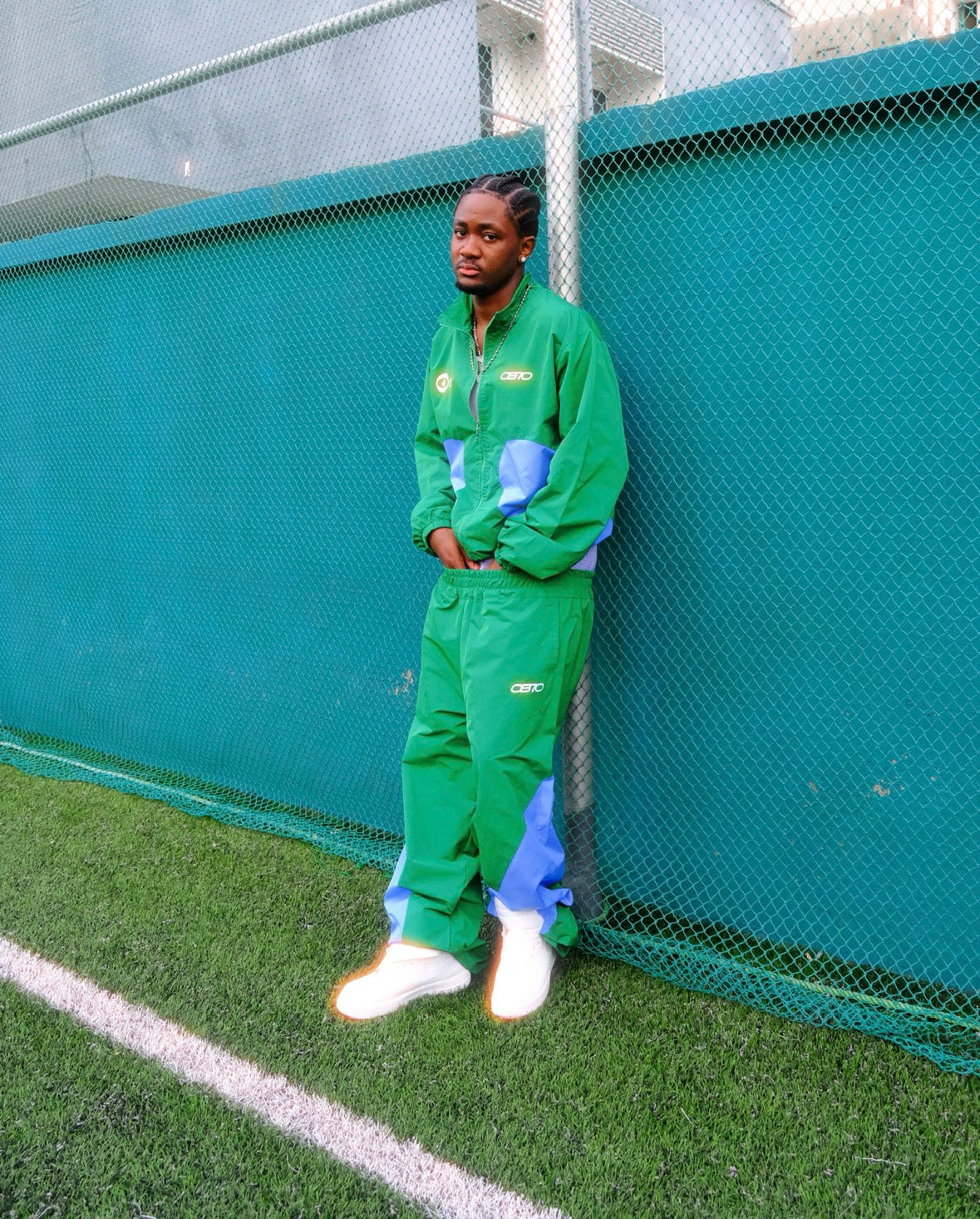 Green Windbreaker Tracksuits