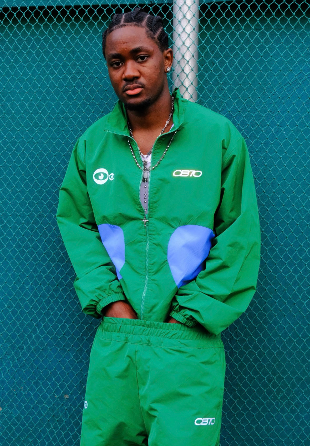 Green Windbreaker Tracksuits