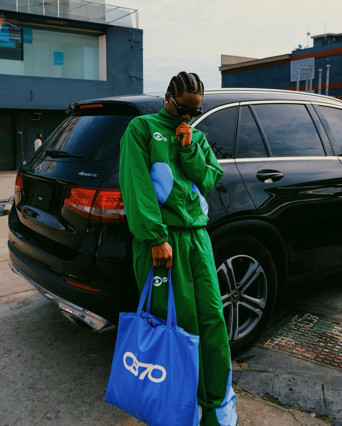 Green Windbreaker Tracksuits