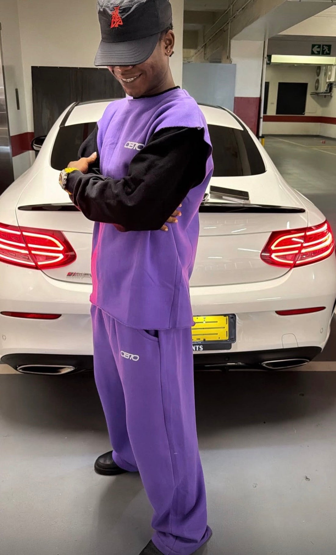 Sleeveless Sweat 2PC (Purple)