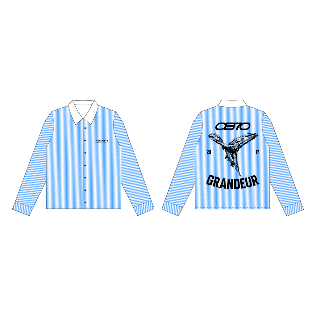 OB70 Grandeur Boxy Shirt (Blue Stripe)
