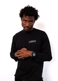 Distressed Basic Long Sleeve T-shirt [Black]