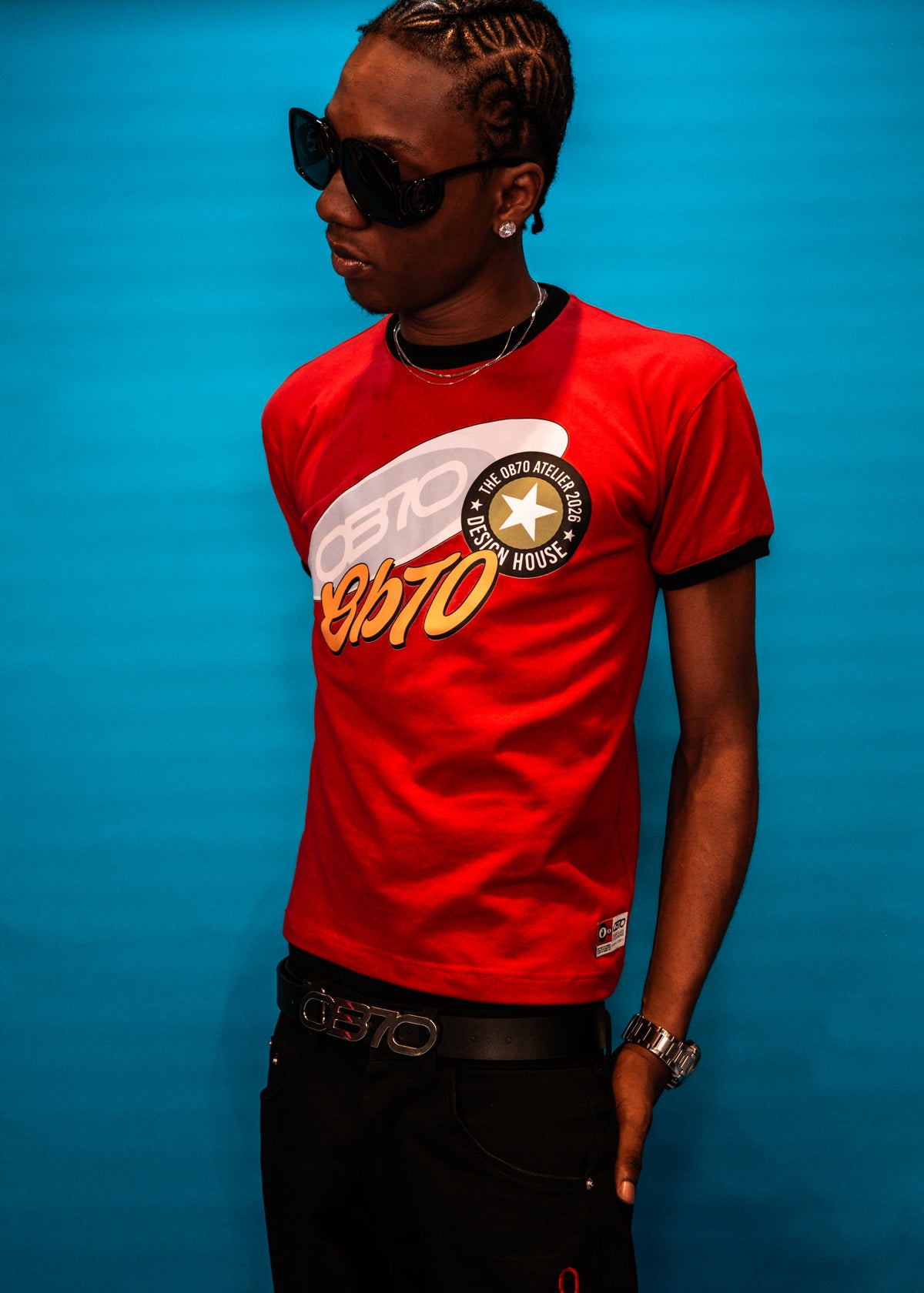OB70 Red Ringer T-shirt