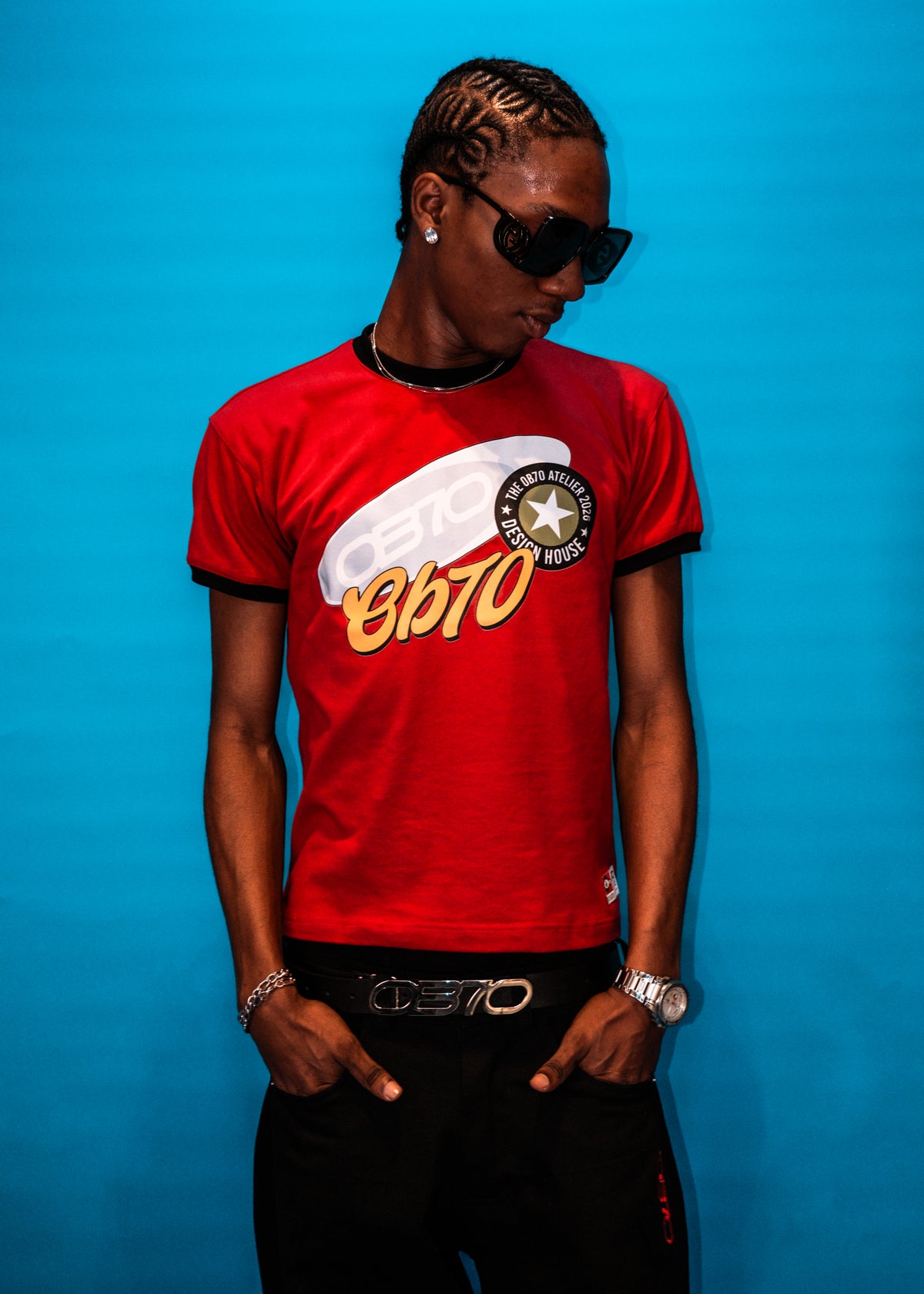 OB70 Red Ringer T-shirt