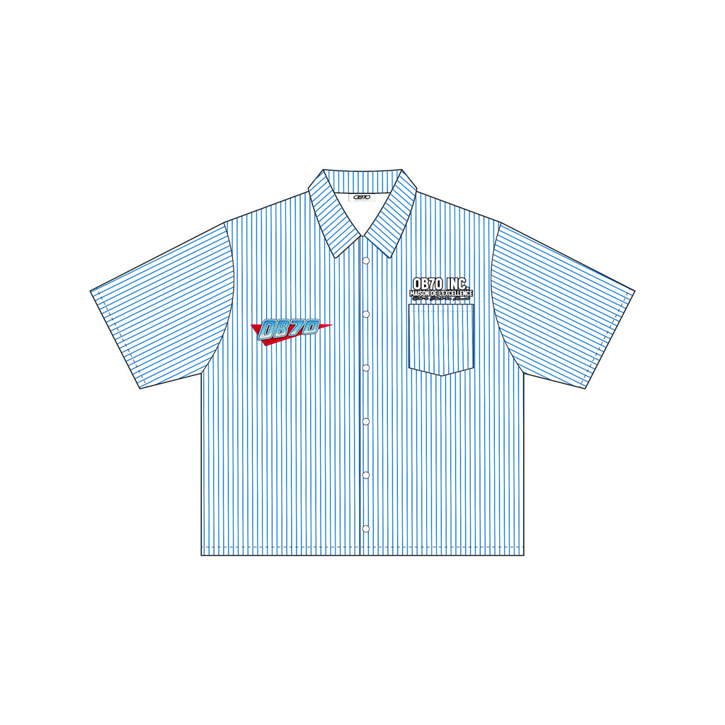 OB70 INC Boxy Shirt [Blue Stripe]
