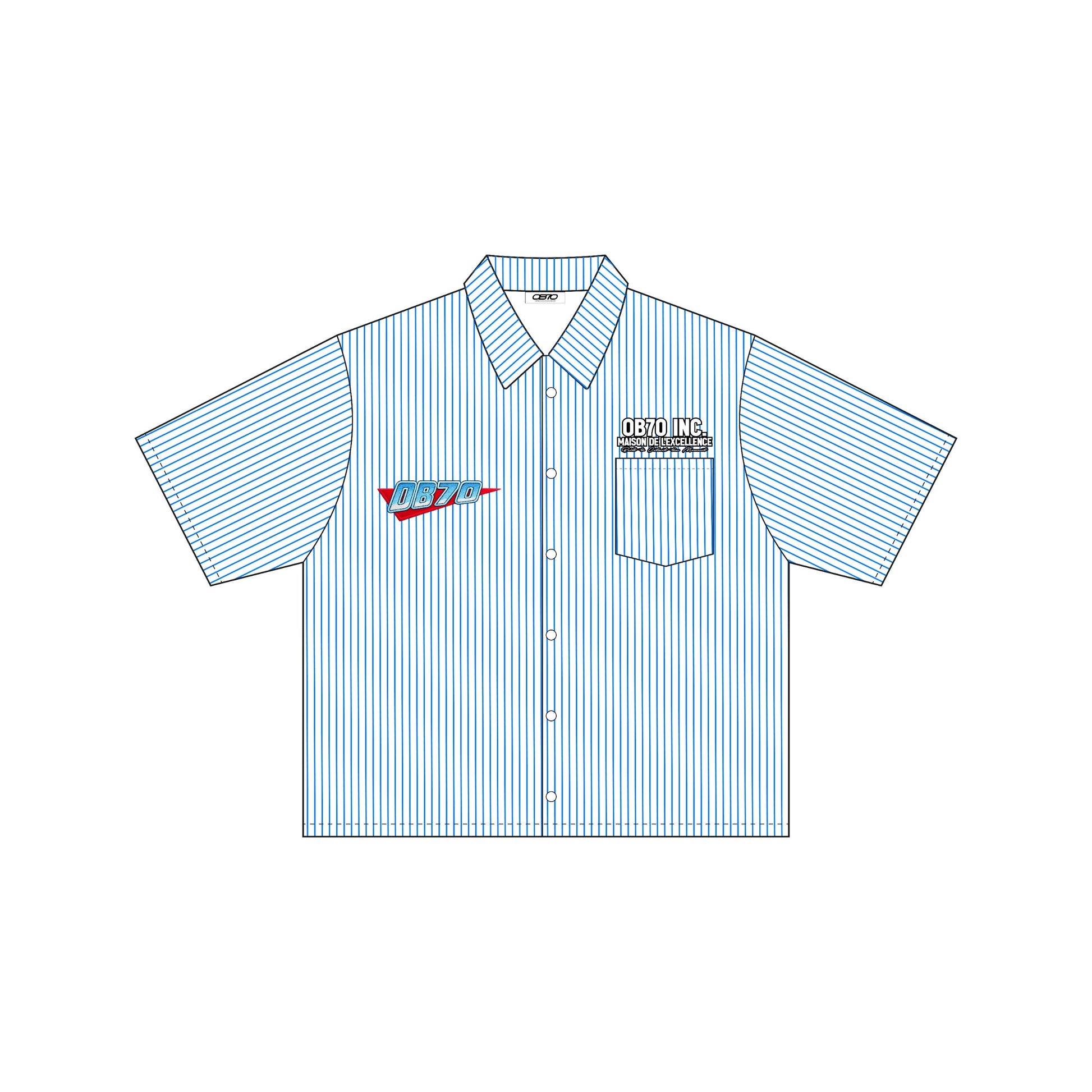 OB70 INC Boxy Shirt [Blue Stripe]